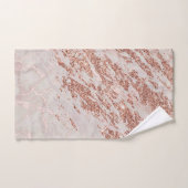 Rose Gold Glitzer Marmor Swirl Stone  Badhandtuch Set (Handtuch)