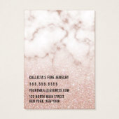 Rose Gold Glitzer Marmorohrringe Display Card (Rückseite)
