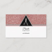 Rose Gold Glitzer & Marmorschere Visitenkarte (Vorderseite)