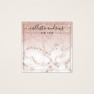 Rose Gold Glitzer Marmorwurfkarte