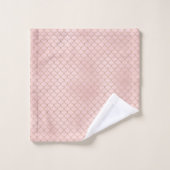 Rose Gold Glitzer Mermaid Scales Badhandtuch Set (Waschlappen)