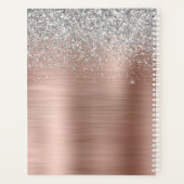 Rose Gold Glitzer Metallic Beauty Salon Lashes Planer (Rückseite)