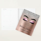Rose Gold Glitzer Metallic Beauty Salon Lashes Planer (Anzeige)