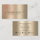 Rose Gold Glitzer Metallic Gold Foil Visitenkarte (Vorne/Hinten)