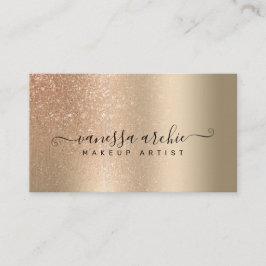 Rose Gold Glitzer Metallic Gold Foil  Visitenkarte