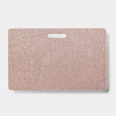 Rose Gold Glitzer Metallic Hübsch Girly Funkelnd Ausweis (Rückseite)