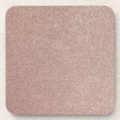 Rose Gold Glitzer Metallic Hübsch Girly Funkelnd Getränkeuntersetzer (Vorderseite)