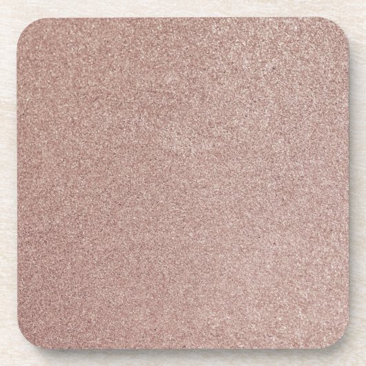 Rose Gold Glitzer Metallic Hübsch Girly Funkelnd Getränkeuntersetzer (Vorderseite)