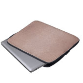 Rose Gold Glitzer Metallic Hübsch Girly Funkelnd Laptopschutzhülle (Vorne Knopf)