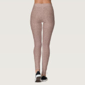 Rose Gold Glitzer Metallic Hübsch Girly Funkelnd Leggings (Rückseite)