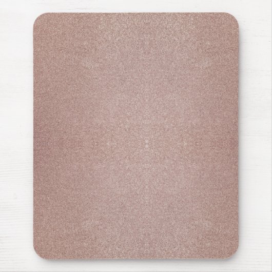 Rose Gold Glitzer Metallic Hübsch Girly Funkelnd Mousepad (Vorne)