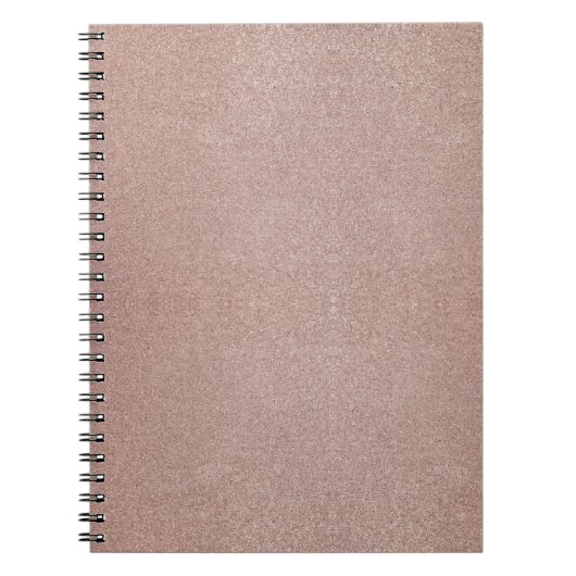Rose Gold Glitzer Metallic Hübsch Girly Funkelnd Notizblock (Vorderseite)