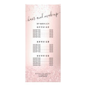 Rose Gold Glitzer metallische Funkeln Konfetti Pre Werbekarte (Hinten)