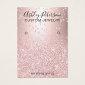 Rose Gold Glitzer Metallische Ohrring-Anzeige (Vorderseite)