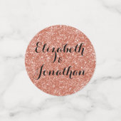 Rose Gold Glitzer mit Ihren Namen Konfetti (Klein Vorderseite)