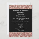 Rose Gold Glitzer Moderne 2021 Foto Abschluss Einladung (Rückseite)