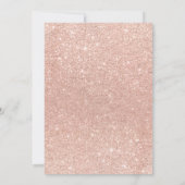Rose Gold Glitzer Moderne elegante Sweet 16 Einladung (Rückseite)