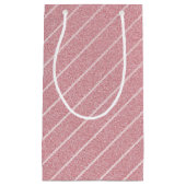 Rose Gold Glitzer Moderne Elegante Vorlage Trendy Kleine Geschenktüte (Vorderseite)