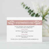 Rose Gold Glitzer Moderne Hochzeitsunterkünfte Begleitkarte (Stehend Vorderseite)