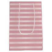 Rose Gold Glitzer Modernes Glamour Template Mittlere Geschenktüte (Rückseite)