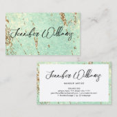 Rose Gold Glitzer Modernes Makeup Artist Visitenkarte (Vorne/Hinten)