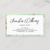 Rose Gold Glitzer Modernes Makeup Artist Visitenkarte (Rückseite)