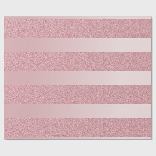Rose Gold Glitzer Modernes Template Elegant Metall Geschenkpapier (Flach)