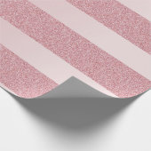 Rose Gold Glitzer Modernes Template Elegant Metall Geschenkpapier (Ecke)