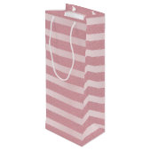 Rose Gold Glitzer Modernes Template glamourös Geschenktüte Für Weinflaschen (Rückseite Schrägansicht)