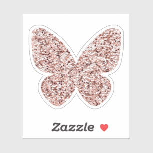 Rose Gold Glitzer Monarch Clipart Niedlich Butterf Aufkleber