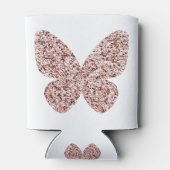 Rose Gold Glitzer Monarch Clipart Niedlich Butterf Dosenkühler (Rückseite)