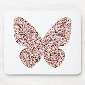 Rose Gold Glitzer Monarch Clipart Niedlich Butterf Mousepad