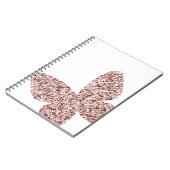 Rose Gold Glitzer Monarch Clipart Niedlich Butterf Notizblock (Linke Seite)