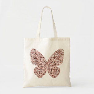 Rose Gold Glitzer Monarch Clipart Niedlich Butterf Tragetasche