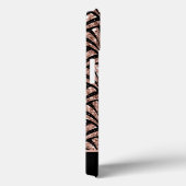 Rose Gold Glitzer Monogram Art Deco Muster Case M (Rückseite / Rechts)