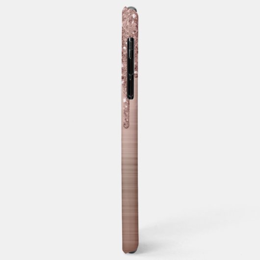 Rose Gold Glitzer Monogram Case-Mate iPhone Fall Case-Mate iPhone Hülle (Hinten/Links)