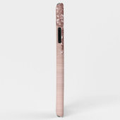 Rose Gold Glitzer Monogram Case-Mate iPhone Fall Hülle (Hinten/Rechts)