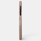 Rose Gold Glitzer Monogram Case-Mate iPhone Fall Hülle (Hinten/Links)