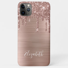 Rose Gold Glitzer Monogram Case-Mate iPhone Fall Hülle