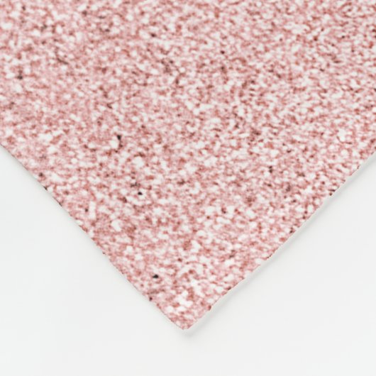 Rose Gold Glitzer Monogram | Girly Modern Sparkle Fleecedecke (Ecke)