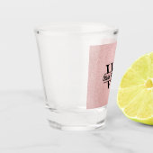 Rose Gold Glitzer Monogram | Girly Modern Sparkle Schnapsglas (Links)