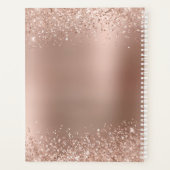 Rose Gold Glitzer Monogram Name 2026 Planer (Rückseite)