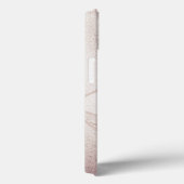 Rose Gold Glitzer Monogram Name Personalisiert Case-Mate iPhone Hülle (Rückseite / Rechts)