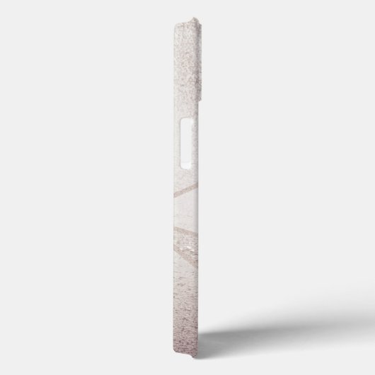 Rose Gold Glitzer Monogram Name Personalisiert Case-Mate iPhone Hülle (Rückseite / Rechts)