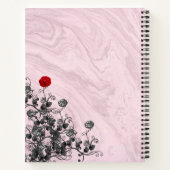 Rose Gold Glitzer Monogram Name Spiralnotebook Notizblock (Rückseite)
