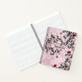 Rose Gold Glitzer Monogram Name Spiralnotebook Notizblock (Innenseite)