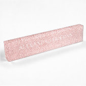 Rose Gold Glitzer Monogram Namensplakette