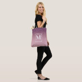 Rose Gold Glitzer Monogram Totbeutel Tasche (Am Model)
