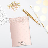 Rose Gold Glitzer Monogramm Initialen Post-it Klebezettel