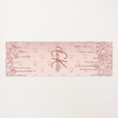 Rose Gold Glitzer Monogramm Initialen rosa Yogamatte (Rückseite (Horizontal))